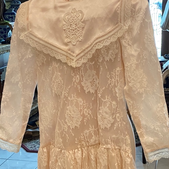 Vintage Jessica McClintock lace party dress size 6 - Picture 5 of 10